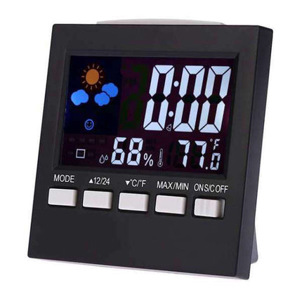 Digital vejrstation ur med termometer