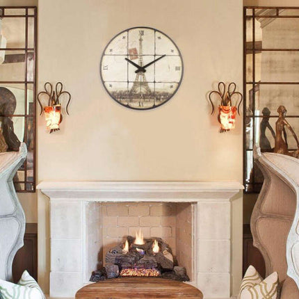 Vintage Paris vægur med Eiffeltårnet