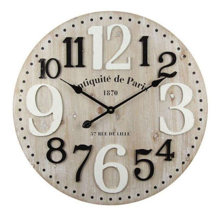 Stort hvidt vintage vægur Grand Hotel