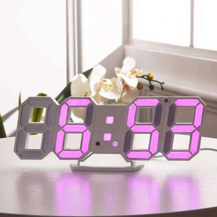 Moderne digitalt 3D LED vægur