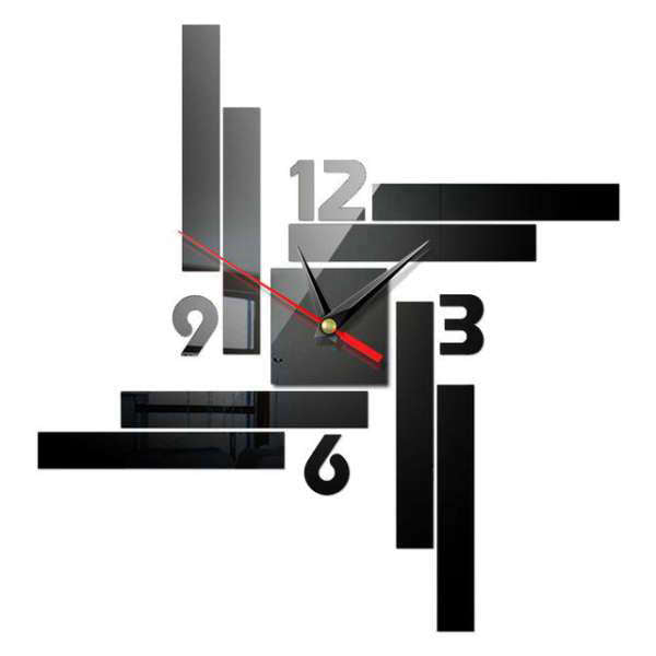 Moderne geometrisk vægur klistermærke design