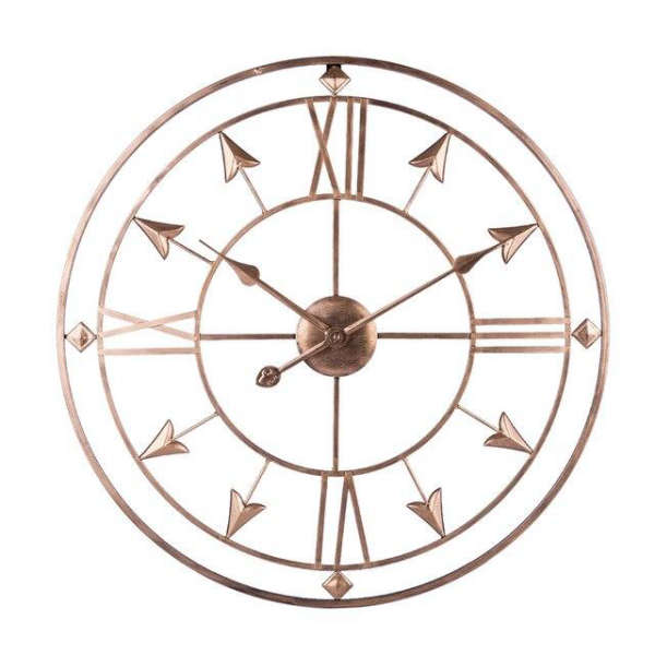 Stort metal vægur med pile design