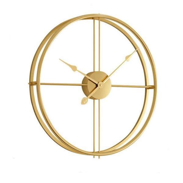 Nordisk design vægur i sort metal