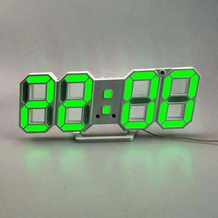 Moderne digitalt 3D LED vægur