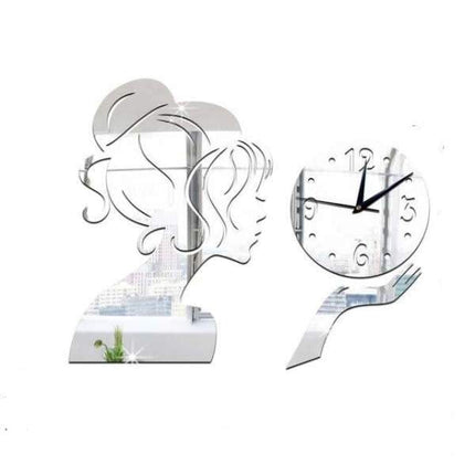 DIY spejl vægur med prinsesse