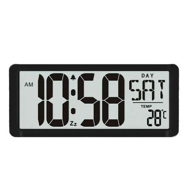 Digitalt bordur med dato og alarm