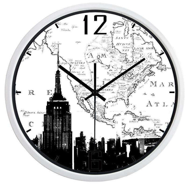 Vægur med New York bykort