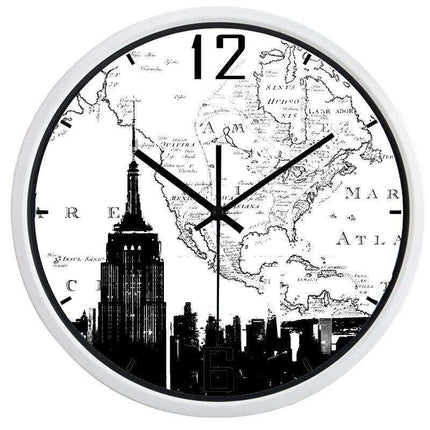 Vægur med New York bykort