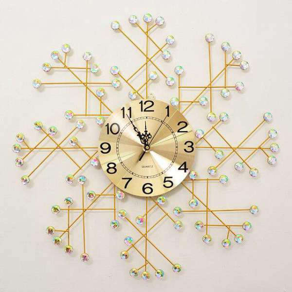 Kreativt design vægur med krystaller