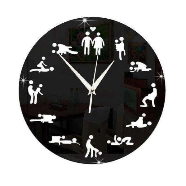 Kamasutra spejl vægur til væggen