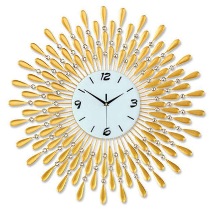 Stort guld solstråle vægur design