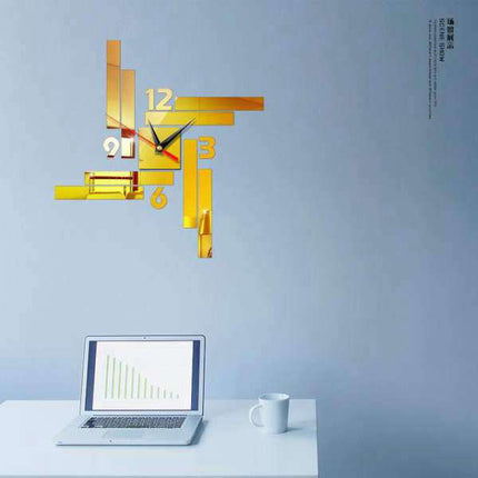 Moderne geometrisk vægur klistermærke design