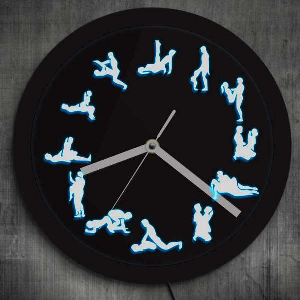 Kamasutra vægur med LED belysning