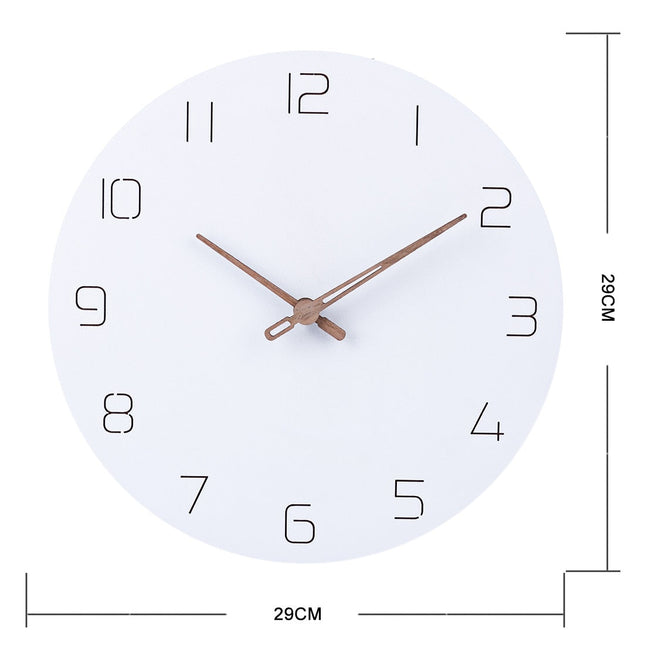 Nordisk design vægur med trævisere