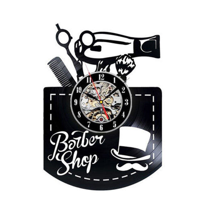 Barbershop dekoration vinylplade ur