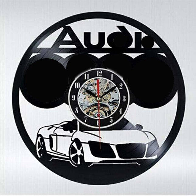 Klassiske biler vægur af vinylplade