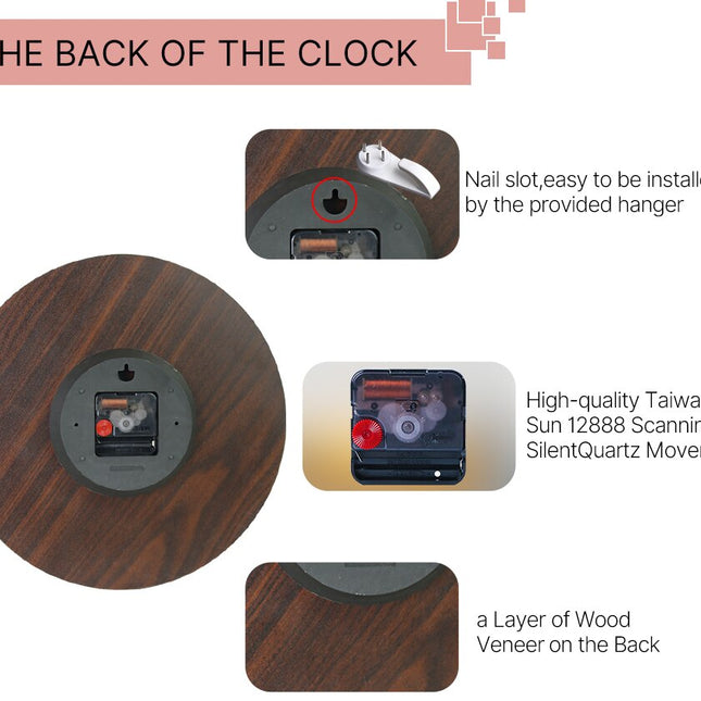 Retro vægur med farverigt design