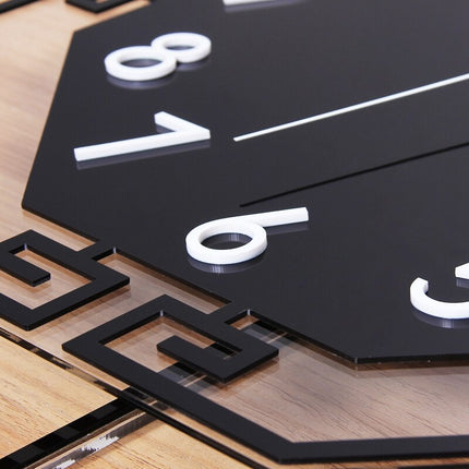 Oktagon vægur med pendul asiatisk stil