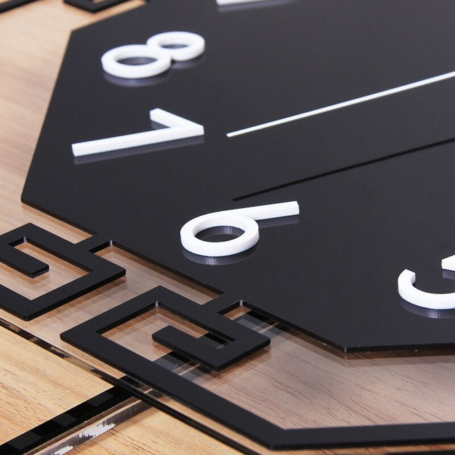 Oktagon vægur med pendul asiatisk stil