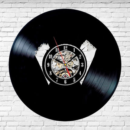 Klassiske biler vægur af vinylplade