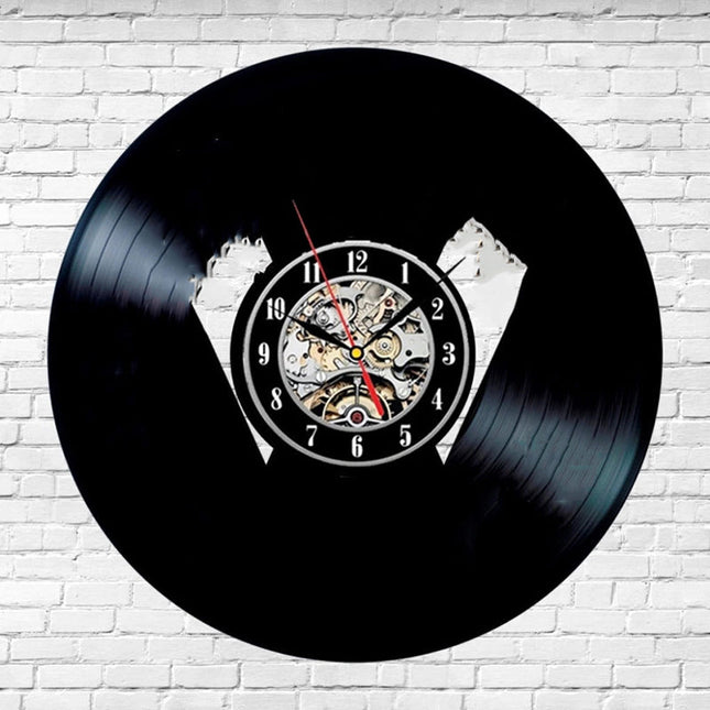 Klassiske biler vægur af vinylplade