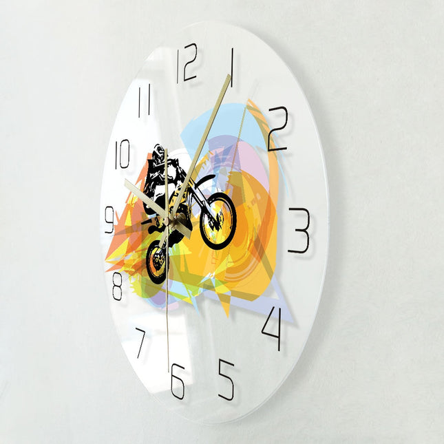 Sejt vægur med motocross motorcykel