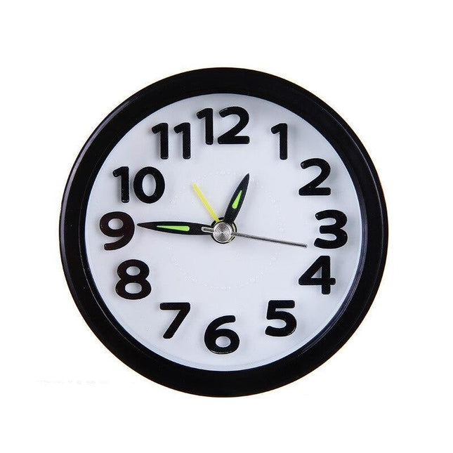 Lille klassisk rundt vækkeur til rejsen