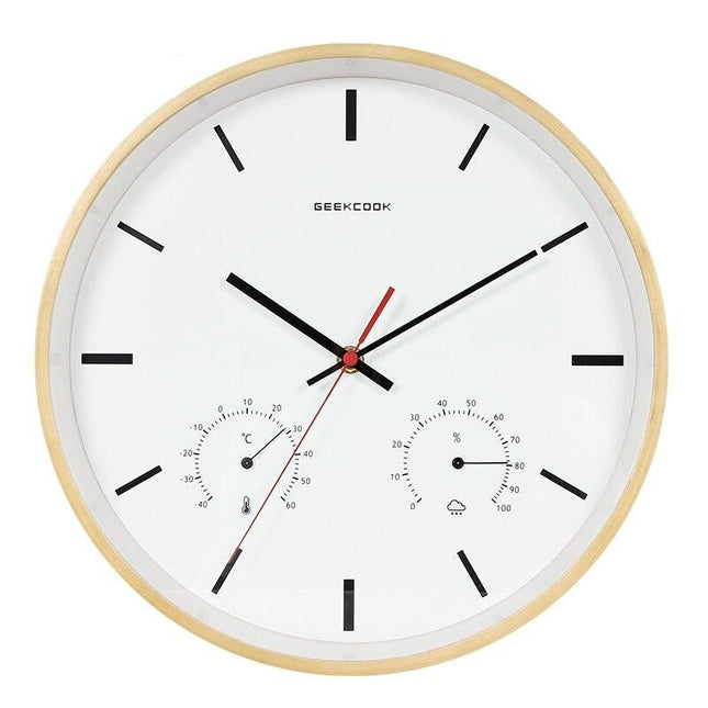 Vægur med termometer og hygrometer funktion