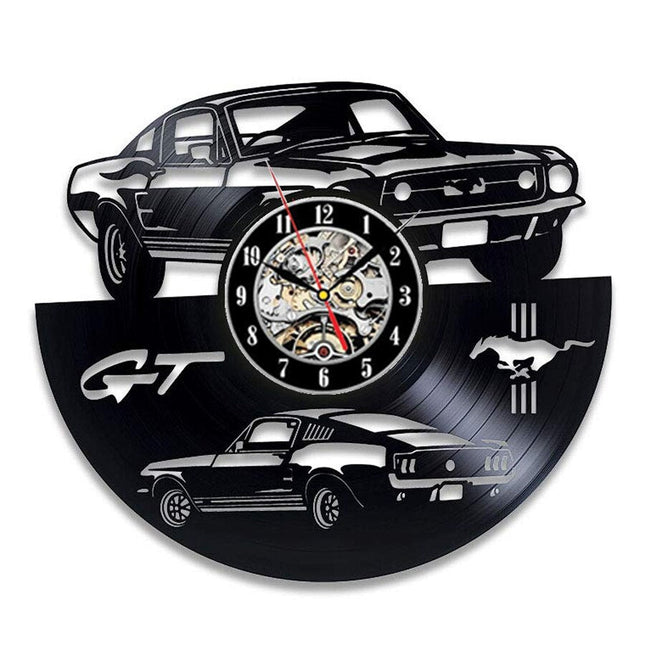 Ford Mustang bil vinylplade vægur