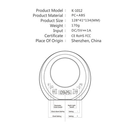 Futuristisk bordur med måne natlampe