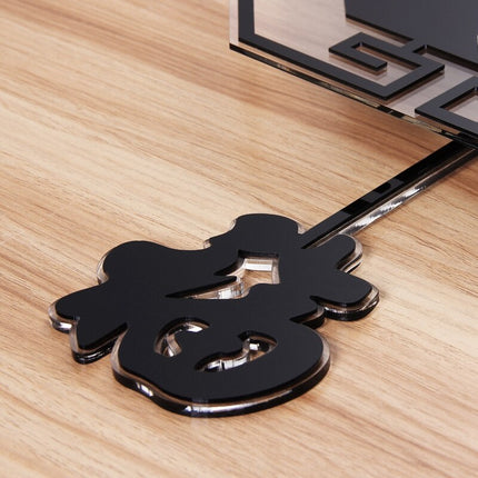 Oktagon vægur med pendul asiatisk stil