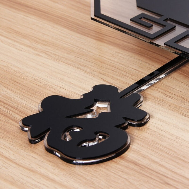 Oktagon vægur med pendul asiatisk stil