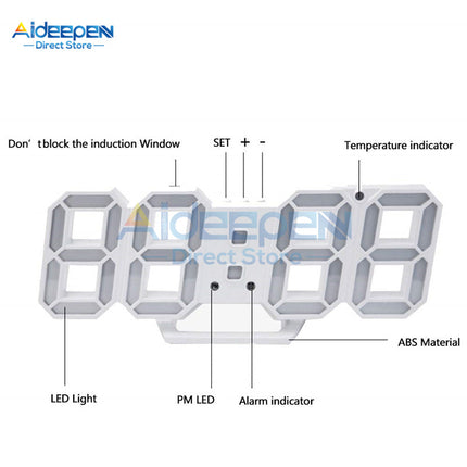 Moderne 3D LED digitalt bordur