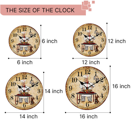 Retro vægur med farverigt design