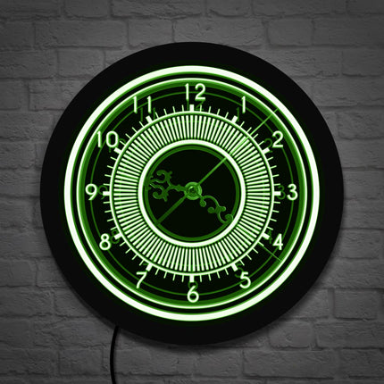 Moderne design vægur med LED-lys