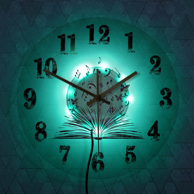 Kreativt akryl vægur med musik motiv