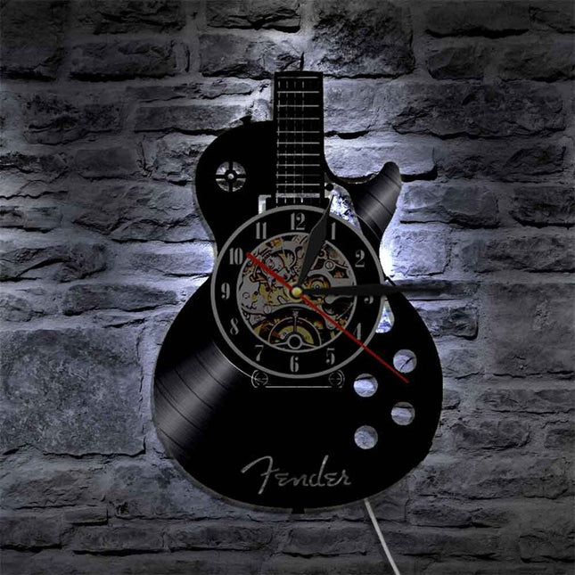 Elektrisk guitar vinyl ur til musiker