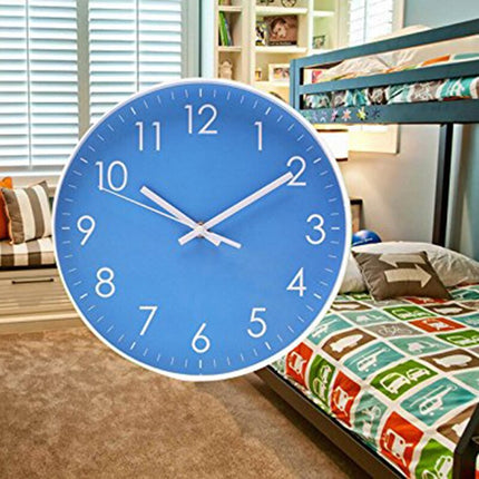 Simpelt blåt vægur til væggen