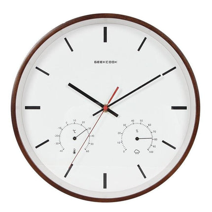 Vægur med termometer og hygrometer funktion