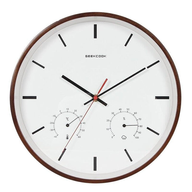 Vægur med termometer og hygrometer funktion