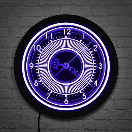 Moderne design vægur med LED-lys
