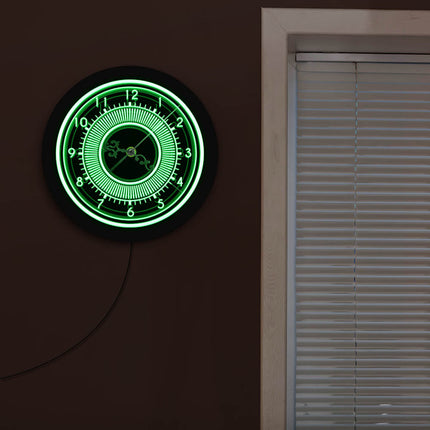 Moderne design vægur med LED-lys