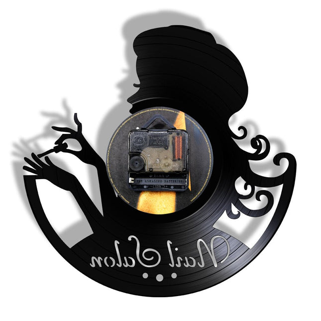 Vinylplade ur til neglesalon dekoration