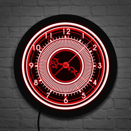 Moderne design vægur med LED-lys