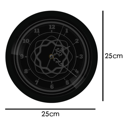 Abstrakt design vægur med LED-lys