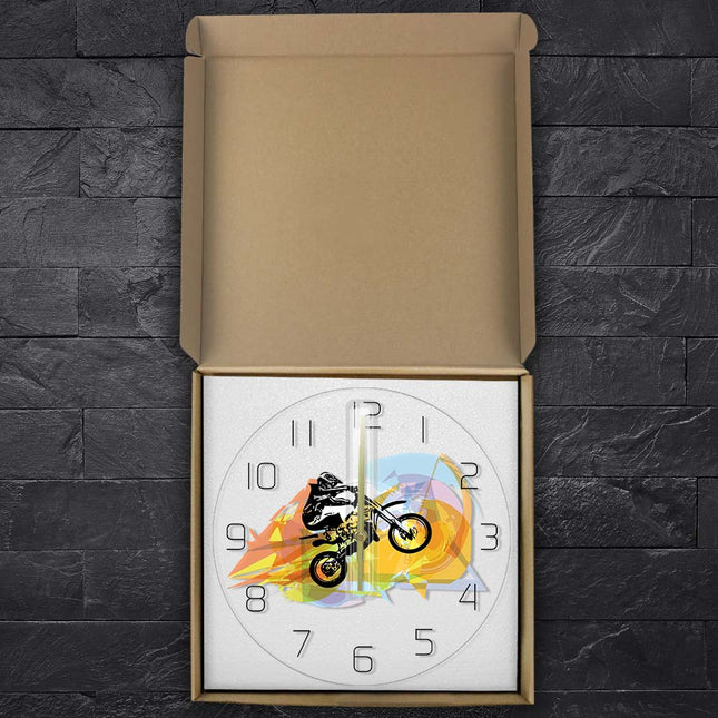 Sejt vægur med motocross motorcykel