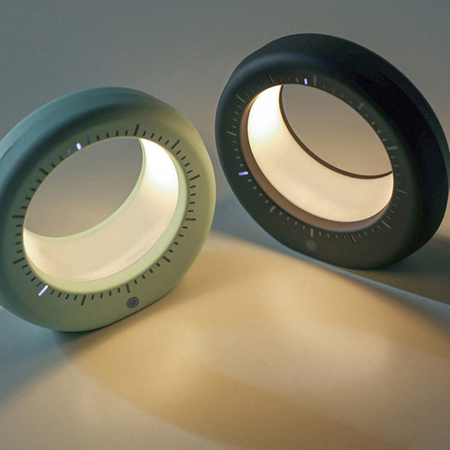 Futuristisk bordur med måne natlampe