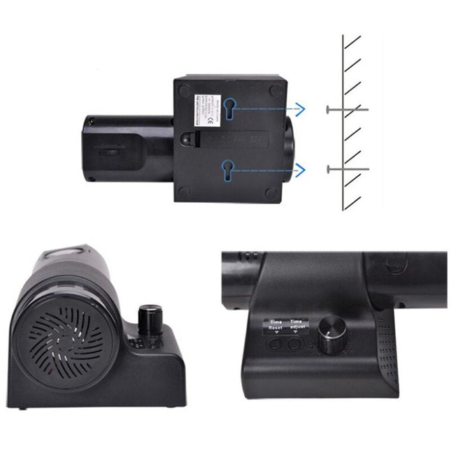 Projektionsur til væg med romertal