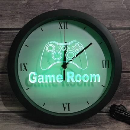 Lysende 'Game Room' vægur til gamere
