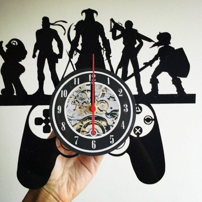 Gamer controller vinyl ur til spilleværelse